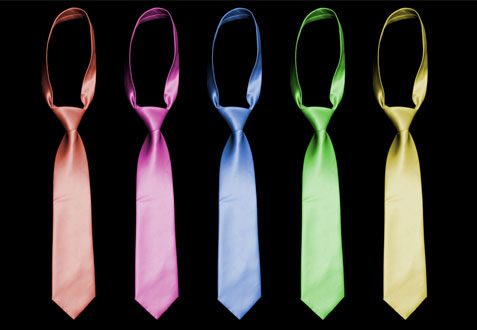 what to wear to an interview - different tie colours