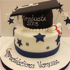 Graduation cakes cap and stars cake