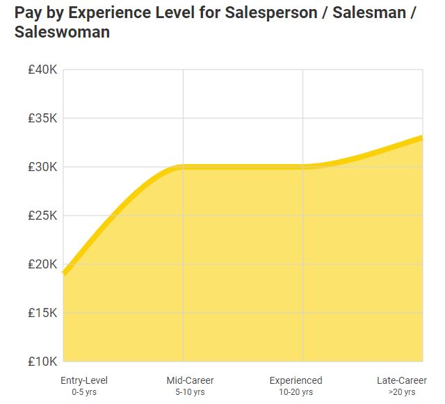 Salesperson average salary 2019